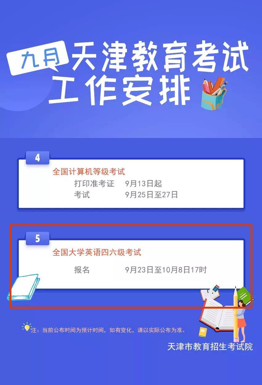 四六级考试网站报名时间，23年四六级考试报名时间